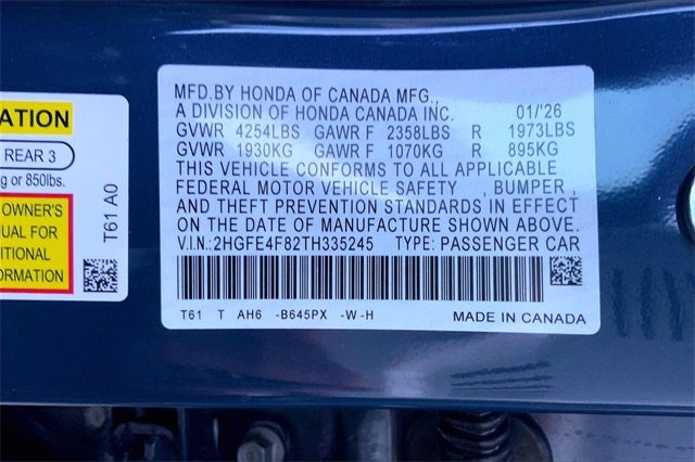 2026 Honda Civic Hybrid Sport