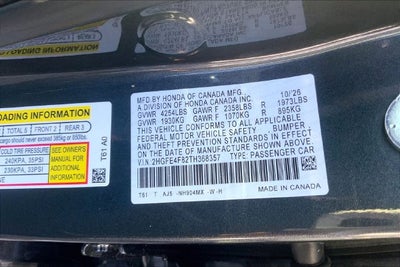 2026 Honda Civic Hybrid Sport Touring InStock