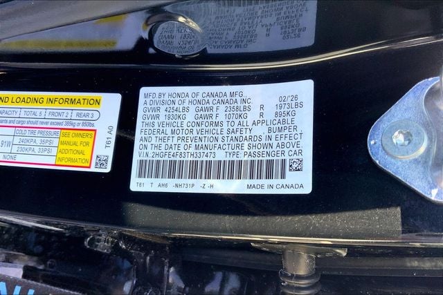 2026 Honda Civic Hybrid Sport