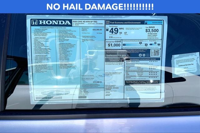 2026 Honda Civic Hybrid Sport Touring