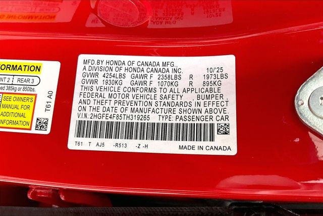 2026 Honda Civic Hybrid Sport