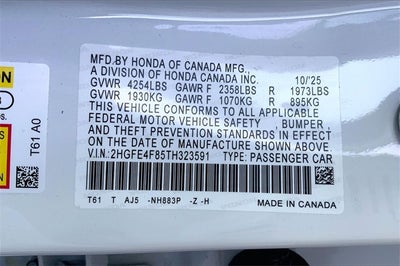 2026 Honda Civic Hybrid Sport Touring