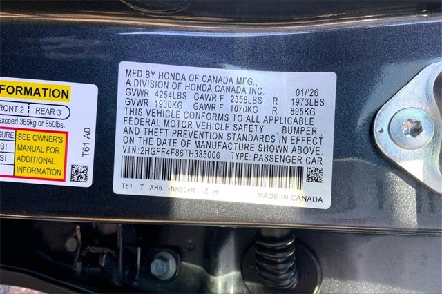 2026 Honda Civic Hybrid Sport