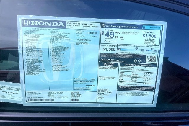 2026 Honda Civic Hybrid Sport Touring InStock