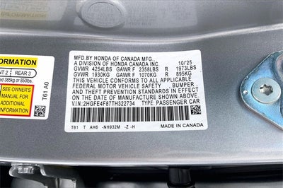 2026 Honda Civic Hybrid Sport