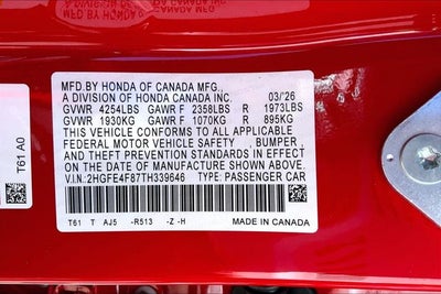 2026 Honda Civic Hybrid Sport Touring