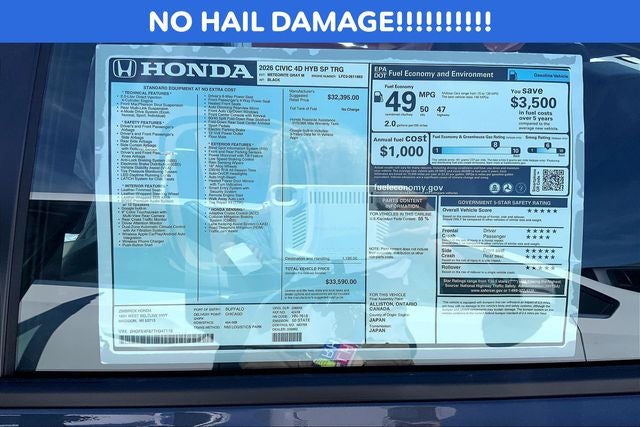 2026 Honda Civic Hybrid Sport Touring