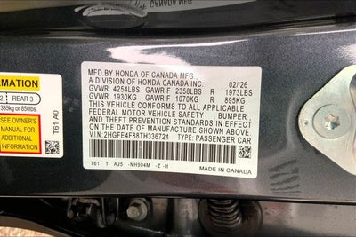 2026 Honda Civic Hybrid Sport Touring