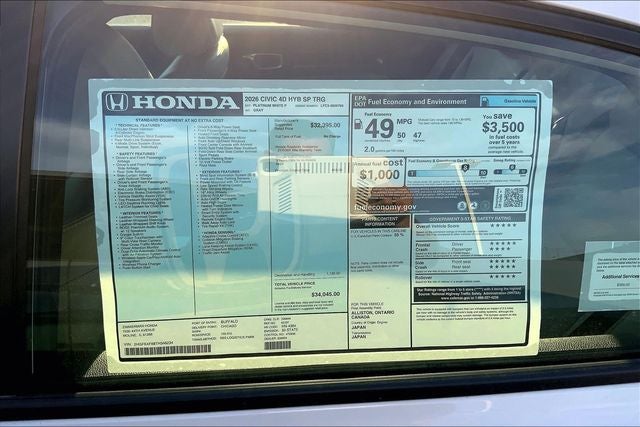 2026 Honda Civic Hybrid Sport Touring InStock