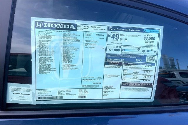 2026 Honda Civic Hybrid Sport Touring InStock