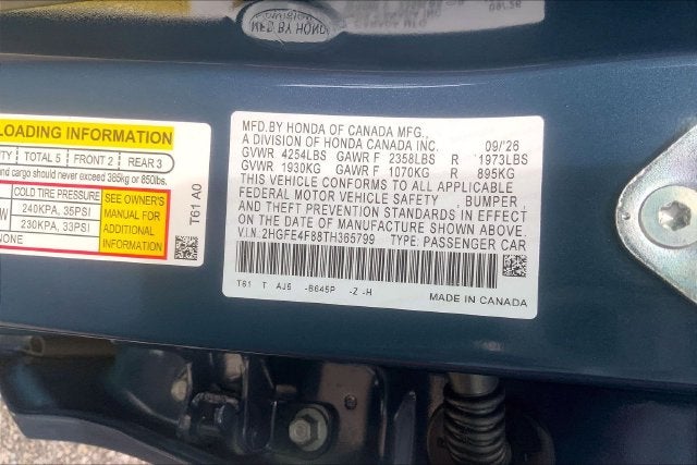 2026 Honda Civic Hybrid Sport Touring InStock