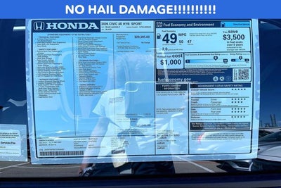 2026 Honda Civic Hybrid Sport