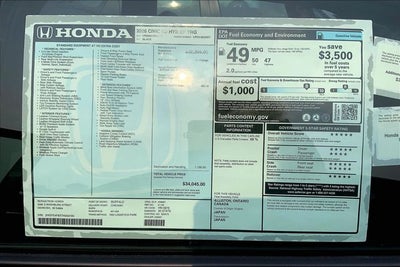 2026 Honda Civic Hybrid Sport Touring
