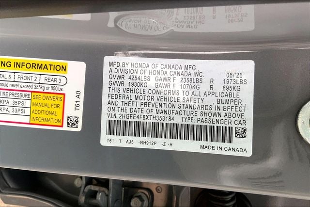 2026 Honda Civic Hybrid Sport Touring