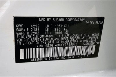 2019 Subaru Impreza 2.0i Premium