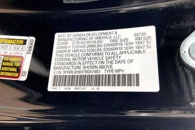 2026 Honda Odyssey EX-L