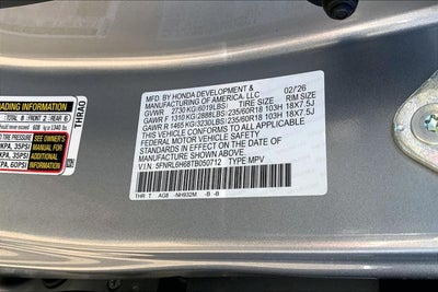 2026 Honda Odyssey EX-L