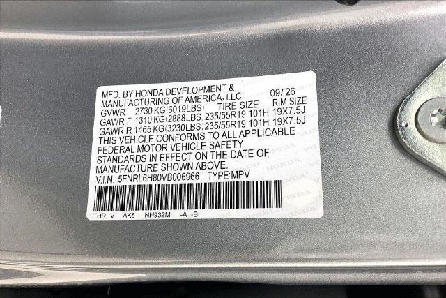 2027 Honda Odyssey Touring InStock