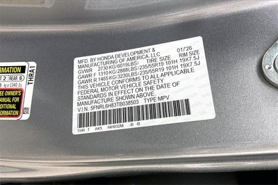 2026 Honda Odyssey Touring