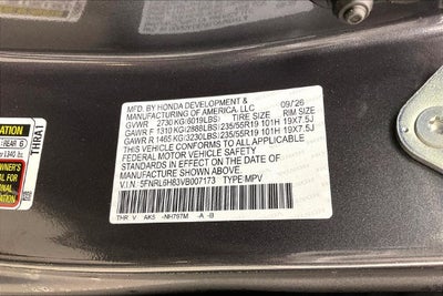 2027 Honda Odyssey Touring InStock