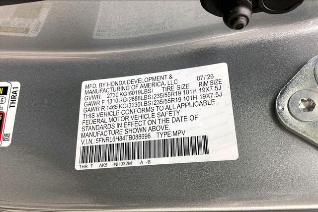 2026 Honda Odyssey Touring InStock