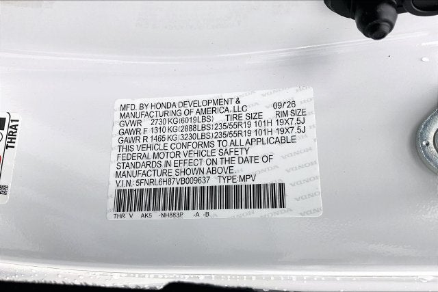 2027 Honda Odyssey Touring InStock