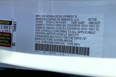 2026 Honda Odyssey Touring