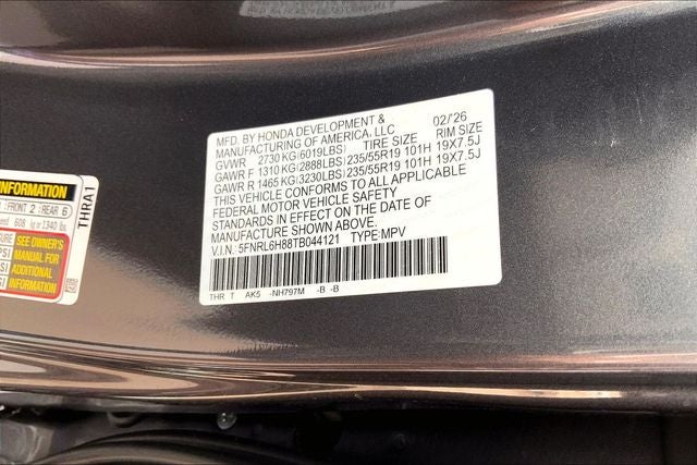 2026 Honda Odyssey Touring