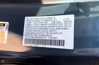 2026 Honda Odyssey Touring