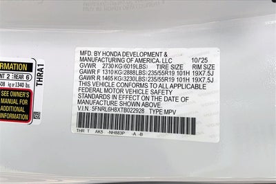 2026 Honda Odyssey Touring