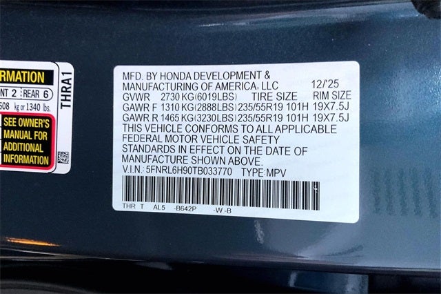 2026 Honda Odyssey Elite