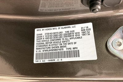 2019 Honda Odyssey Elite