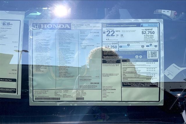 2026 Honda Odyssey Elite InStock