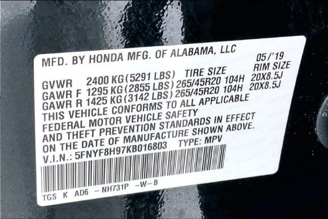 2019 Honda Passport Touring