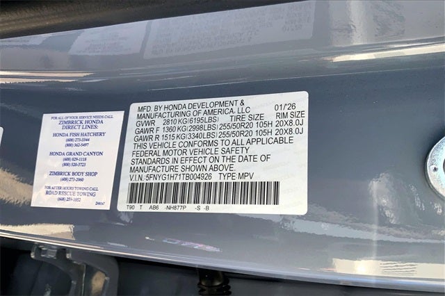 2026 Honda Pilot Touring