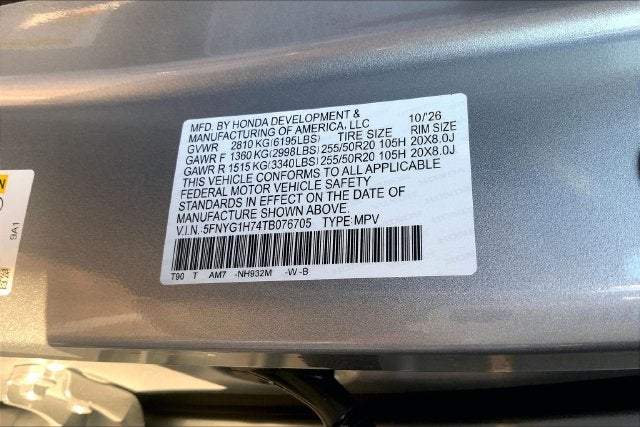 2026 Honda Pilot Touring InStock