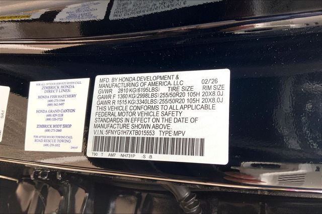 2026 Honda Pilot Touring