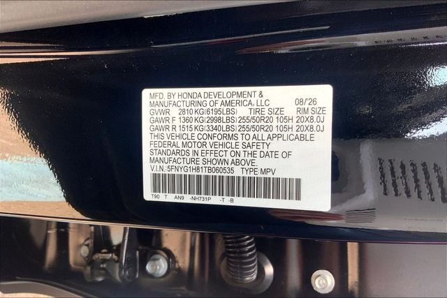2026 Honda Pilot Elite InStock