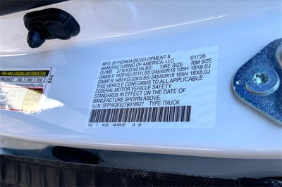 2026 Honda Ridgeline RTL