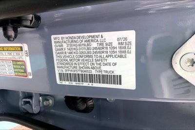 2026 Honda Ridgeline RTL InStock