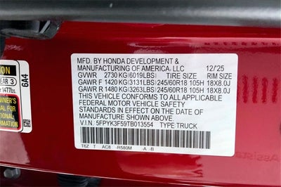 2026 Honda Ridgeline RTL