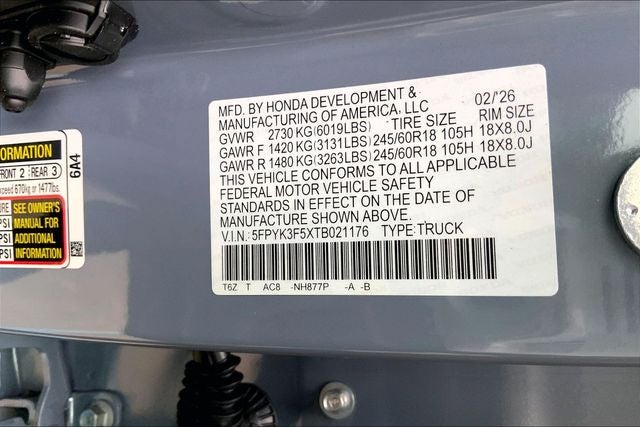 2026 Honda Ridgeline RTL