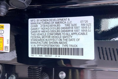 2026 Honda Ridgeline TrailSport InStock