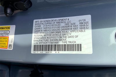 2026 Honda Ridgeline TrailSport+