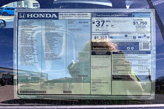 2026 Honda CR-V Hybrid Sport