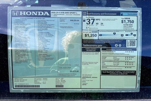 2026 Honda CR-V Hybrid Sport-L