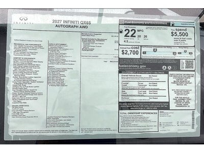 2027 INFINITI QX65 AUTOGRAPH