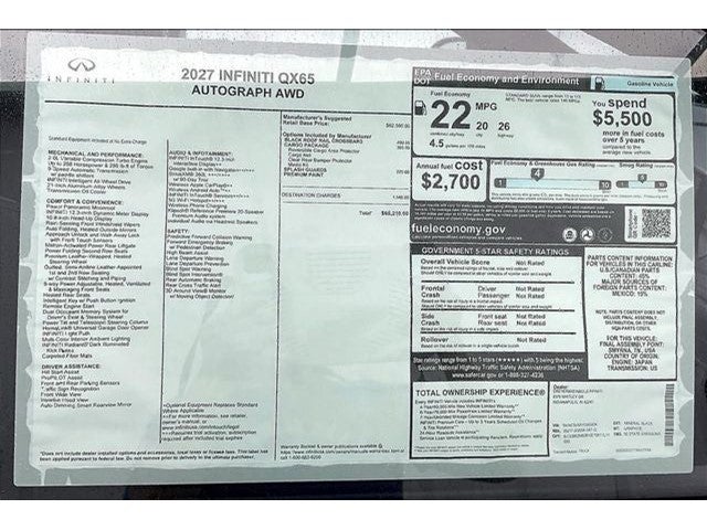 2027 INFINITI QX65 AUTOGRAPH