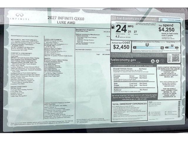 2027 INFINITI QX60 LUXE InStock