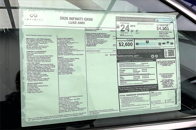 2026 INFINITI QX60 LUXE